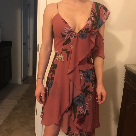 Keepsake Floral Asymmetrical Dress - Picture 2 of 6